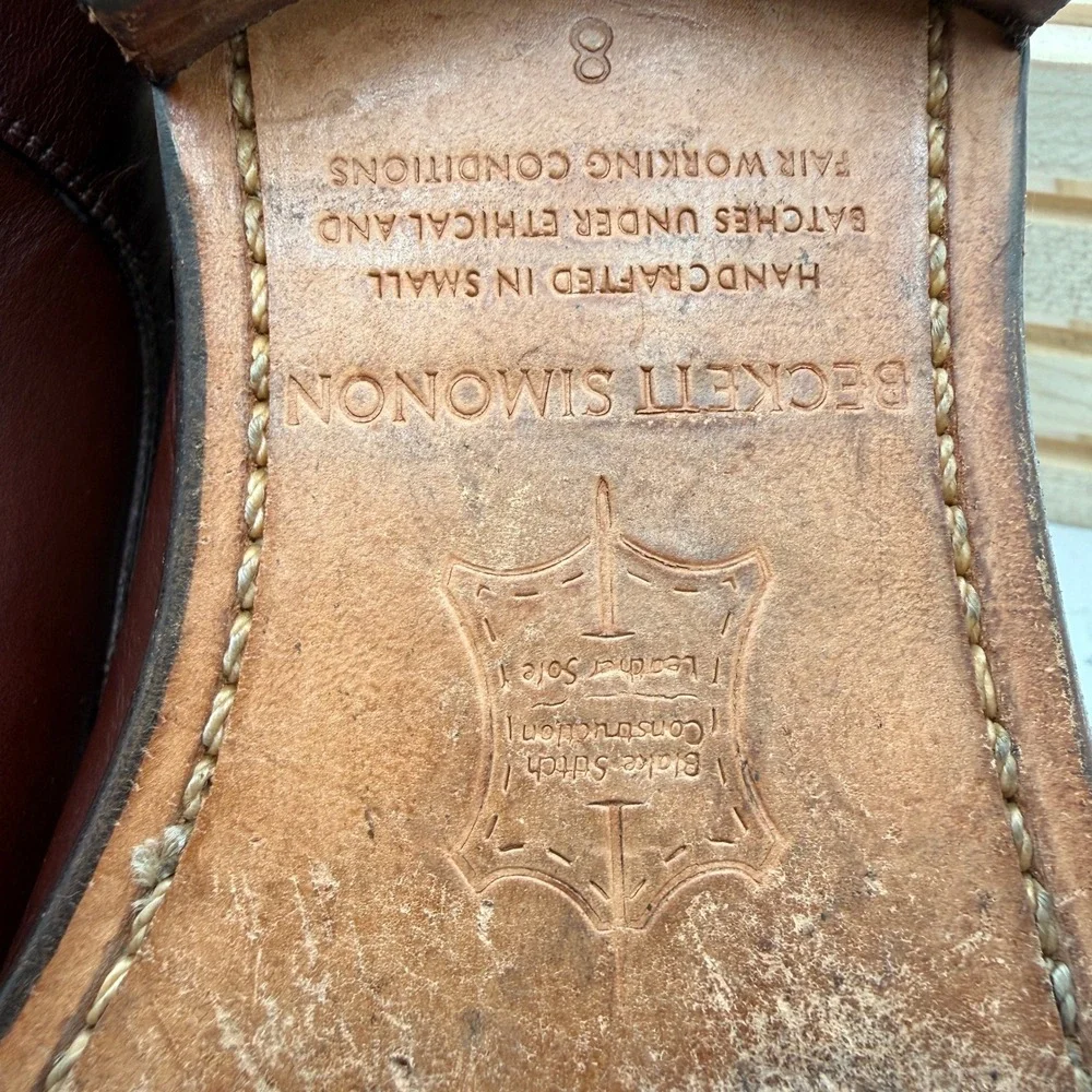 Beckett Simonon Clegg Split Toe Derby Blake Stitch Leather Burgundy Mens 8